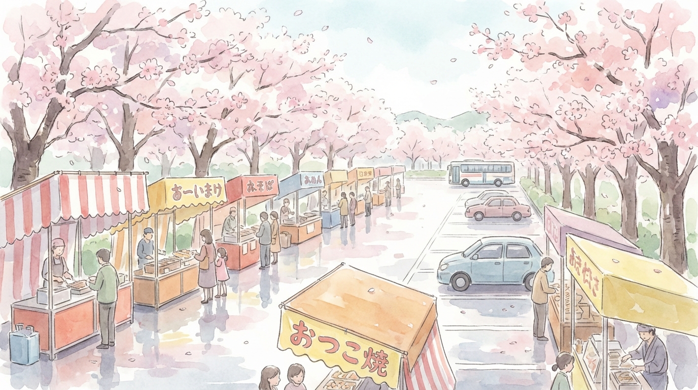 日立さくらまつり2026の屋台や駐車場の場所は?アクセス情報も解説!