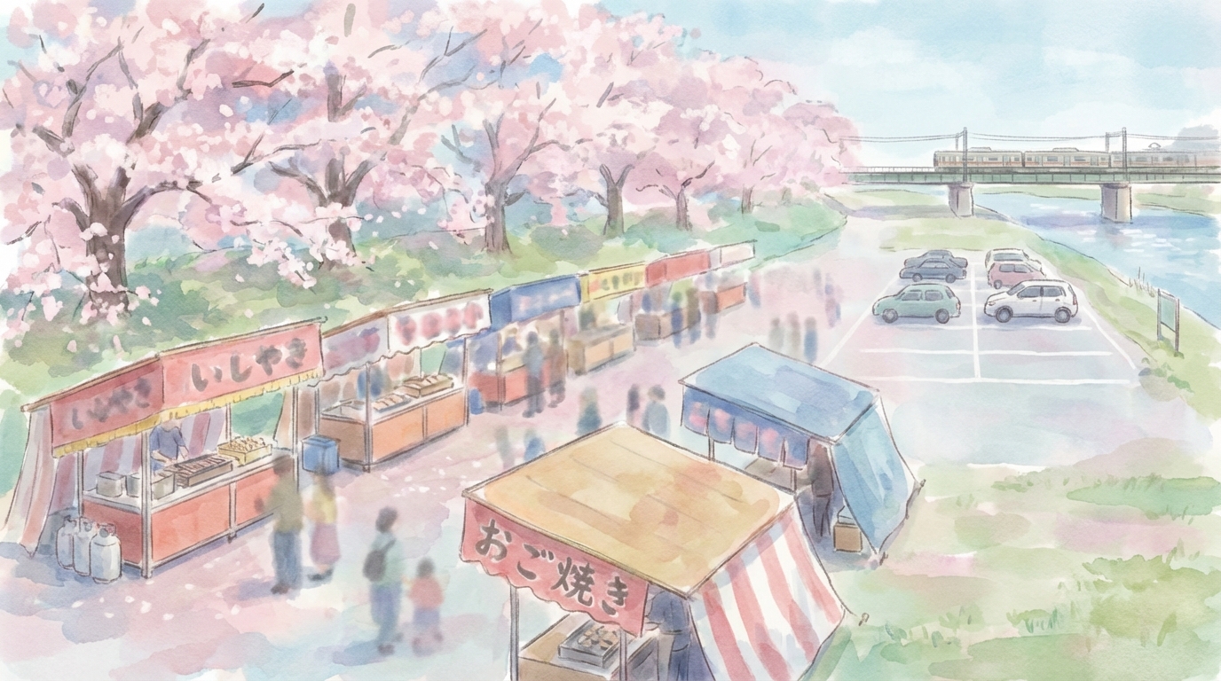土浦桜まつり2026の屋台や駐車場の場所はどこ？アクセス方法も徹底ガイド！