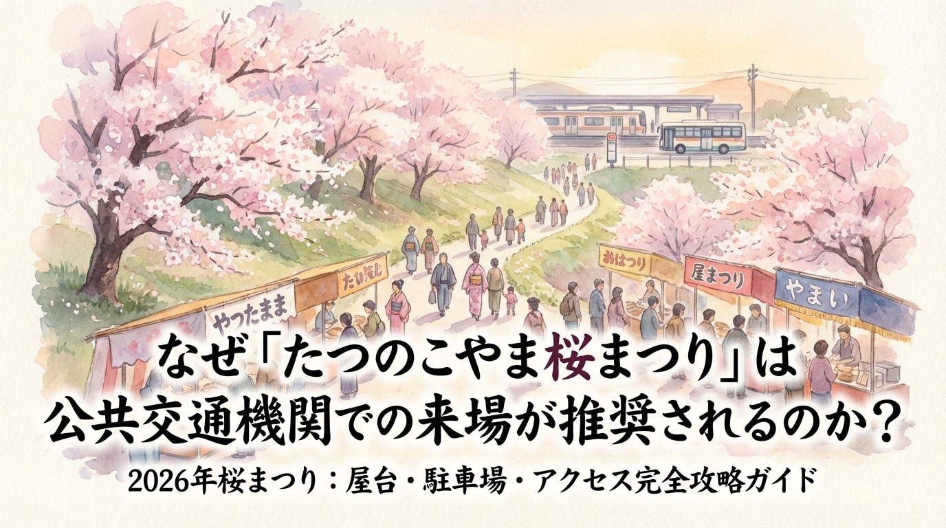なぜ「たつのこやま桜まつり」は公共交通機関での来場が推奨されるのか？