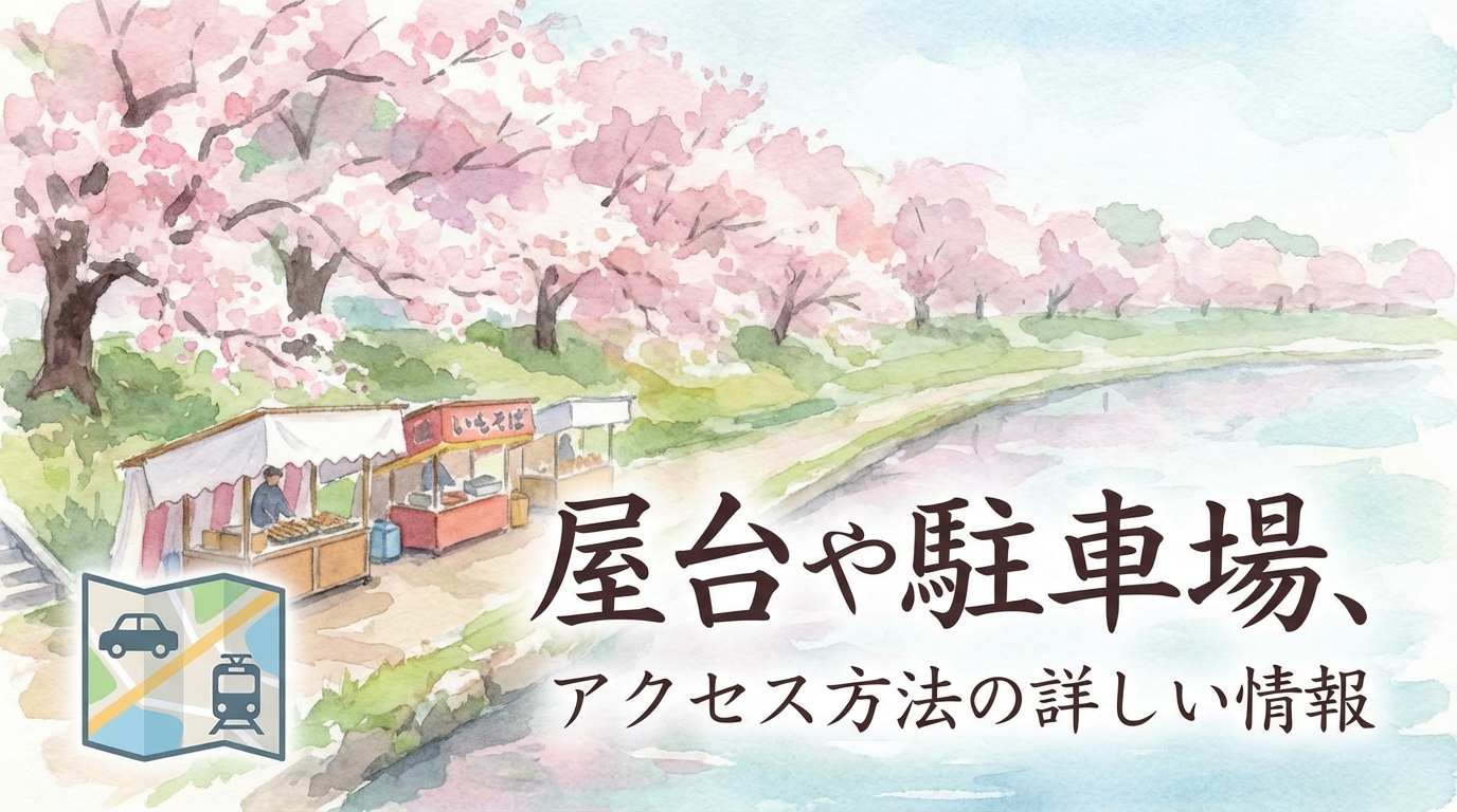 屋台や駐車場、アクセス方法の詳しい情報