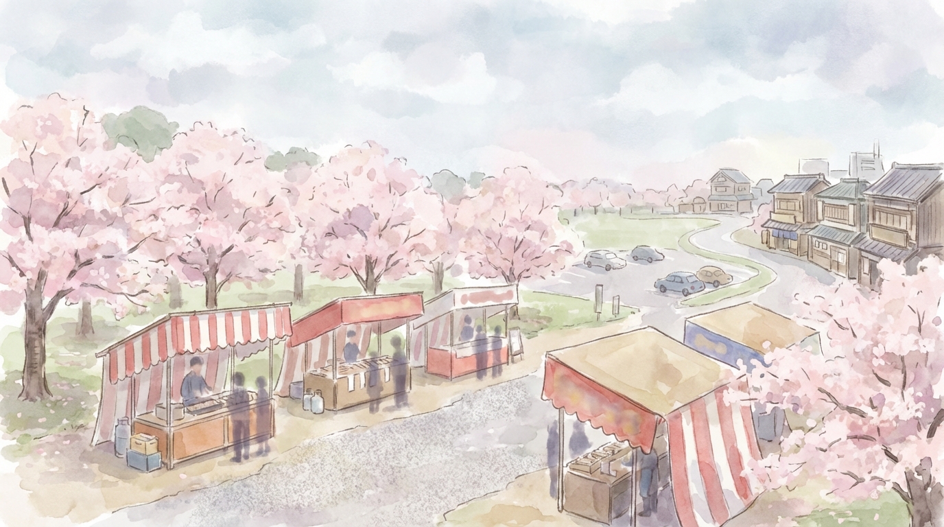 千手山公園さくら祭り2026の屋台・駐車場・アクセス情報の結論